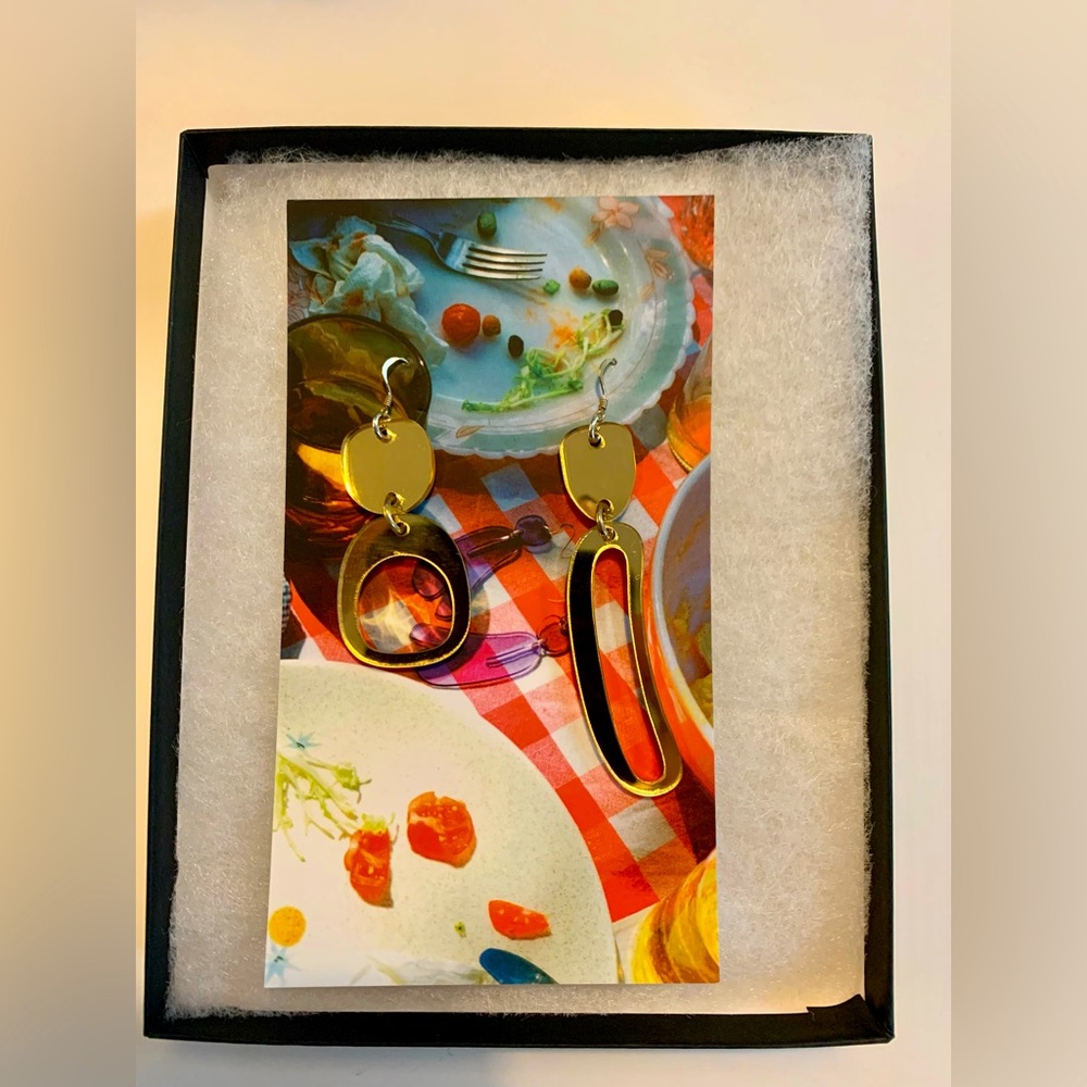 Gold Warren Steven Scott Mismatched Earrings